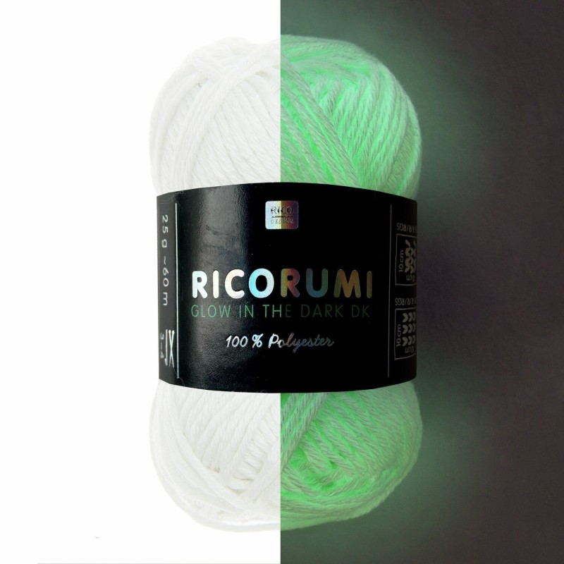 Fil Ricorumi phosphorescent Blanc